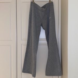 Nike Sweatpants—Gray, Low-Rise, Flare Bottom